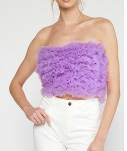 Tulle Tube Top - Lavender