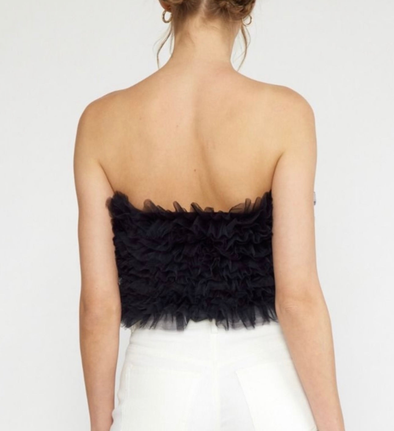 Tulle Tube Top - Black